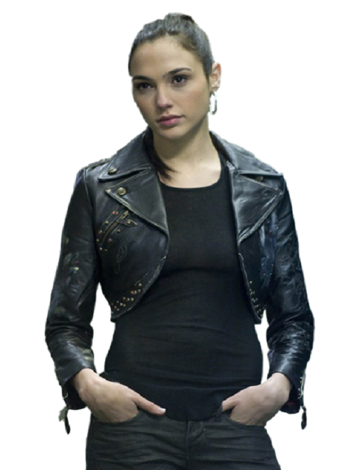 gal gadot leather jacket